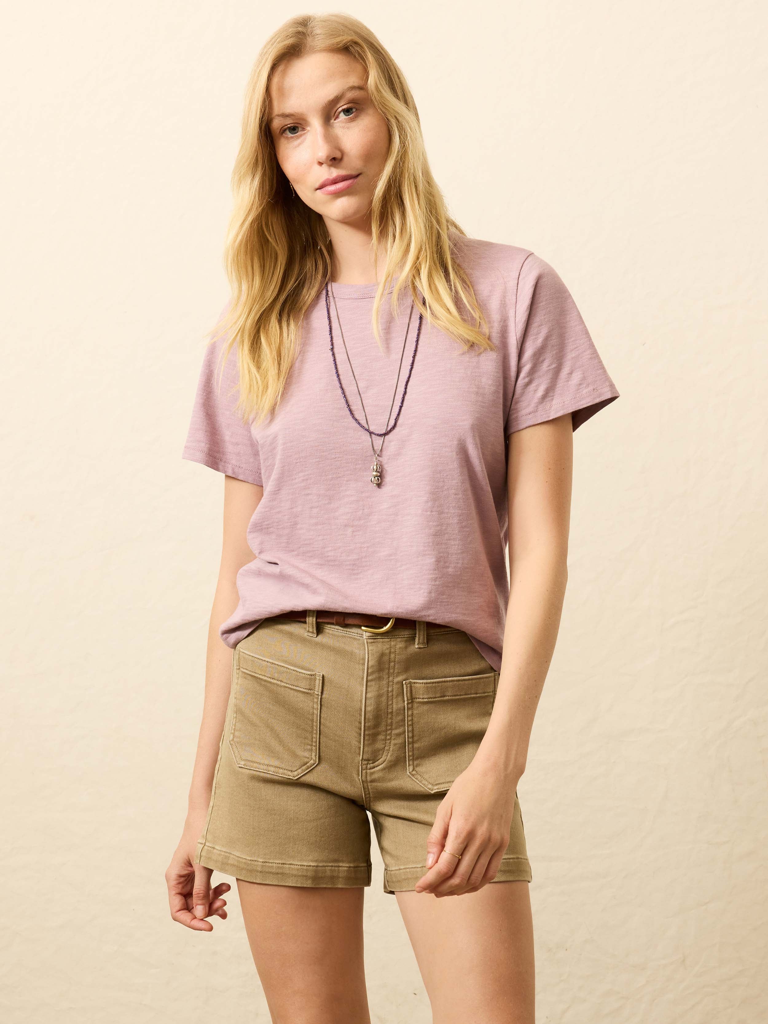 Sunwashed Essential Tee - Twilight Plum