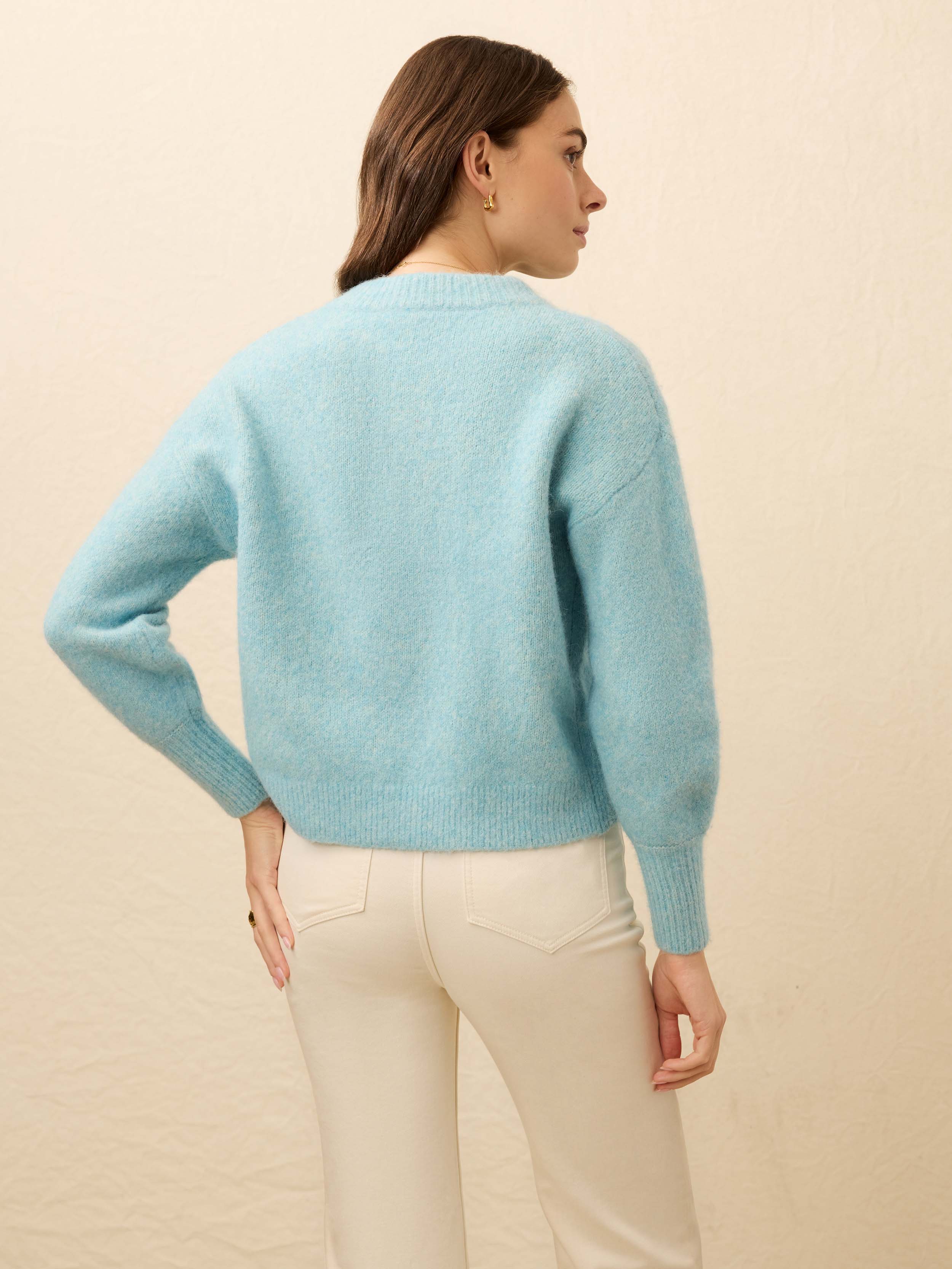 Alpine Cozy Cardigan - Lake Blue