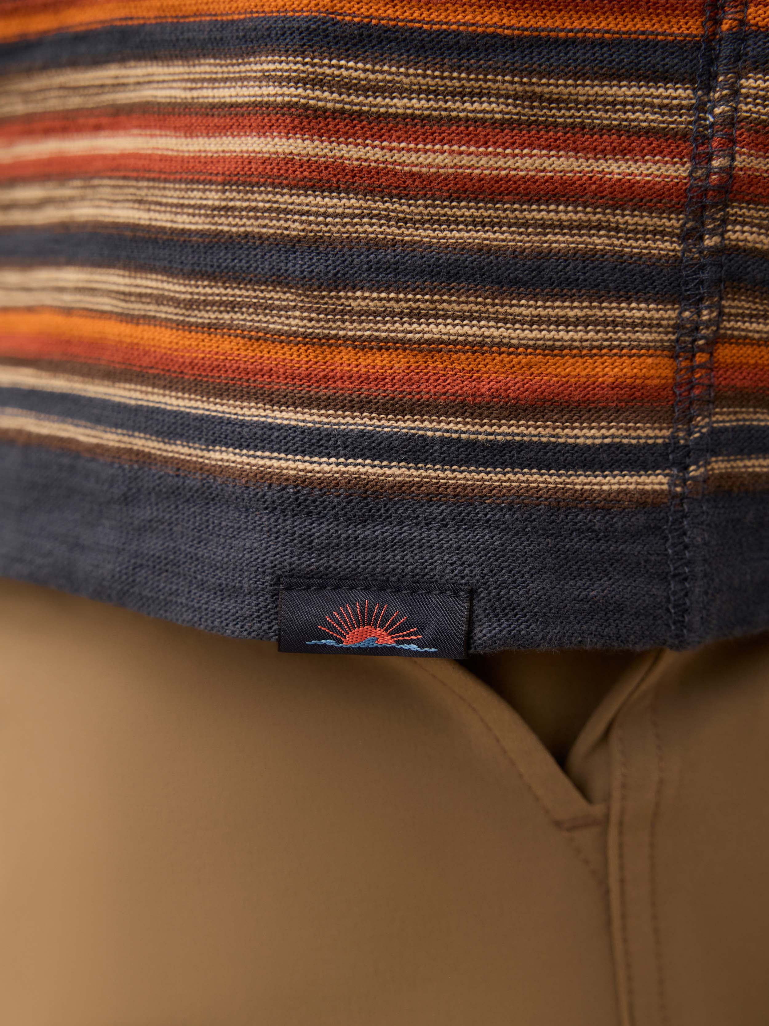 Sunwashed Slub Hoodie - Nighttime Fire Stripe