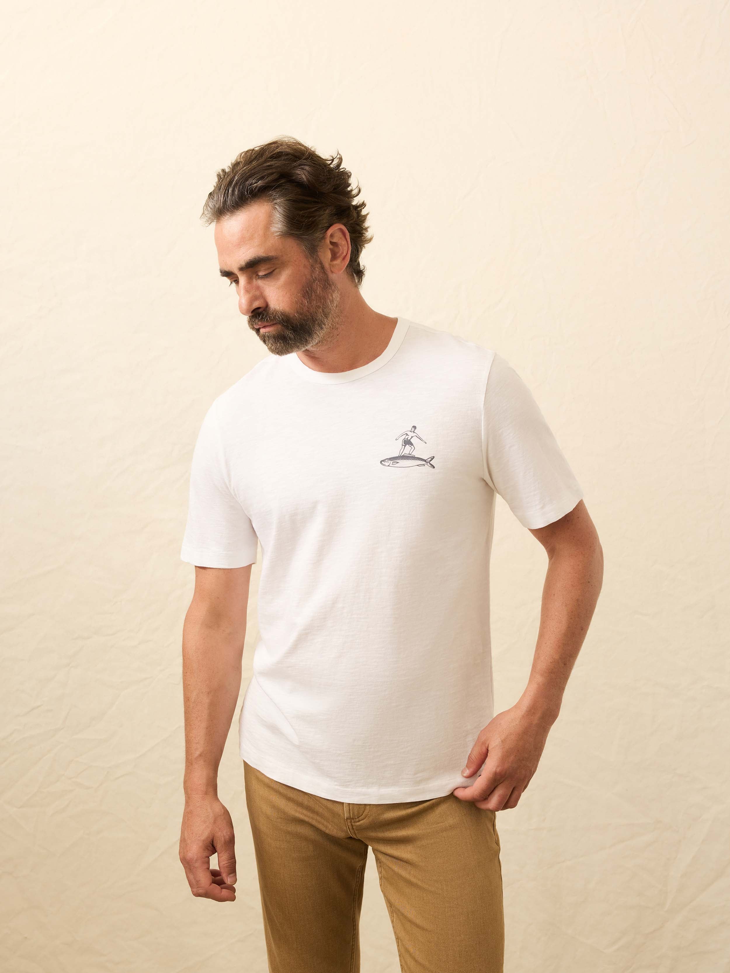 Nazare Sunwashed Tee - White