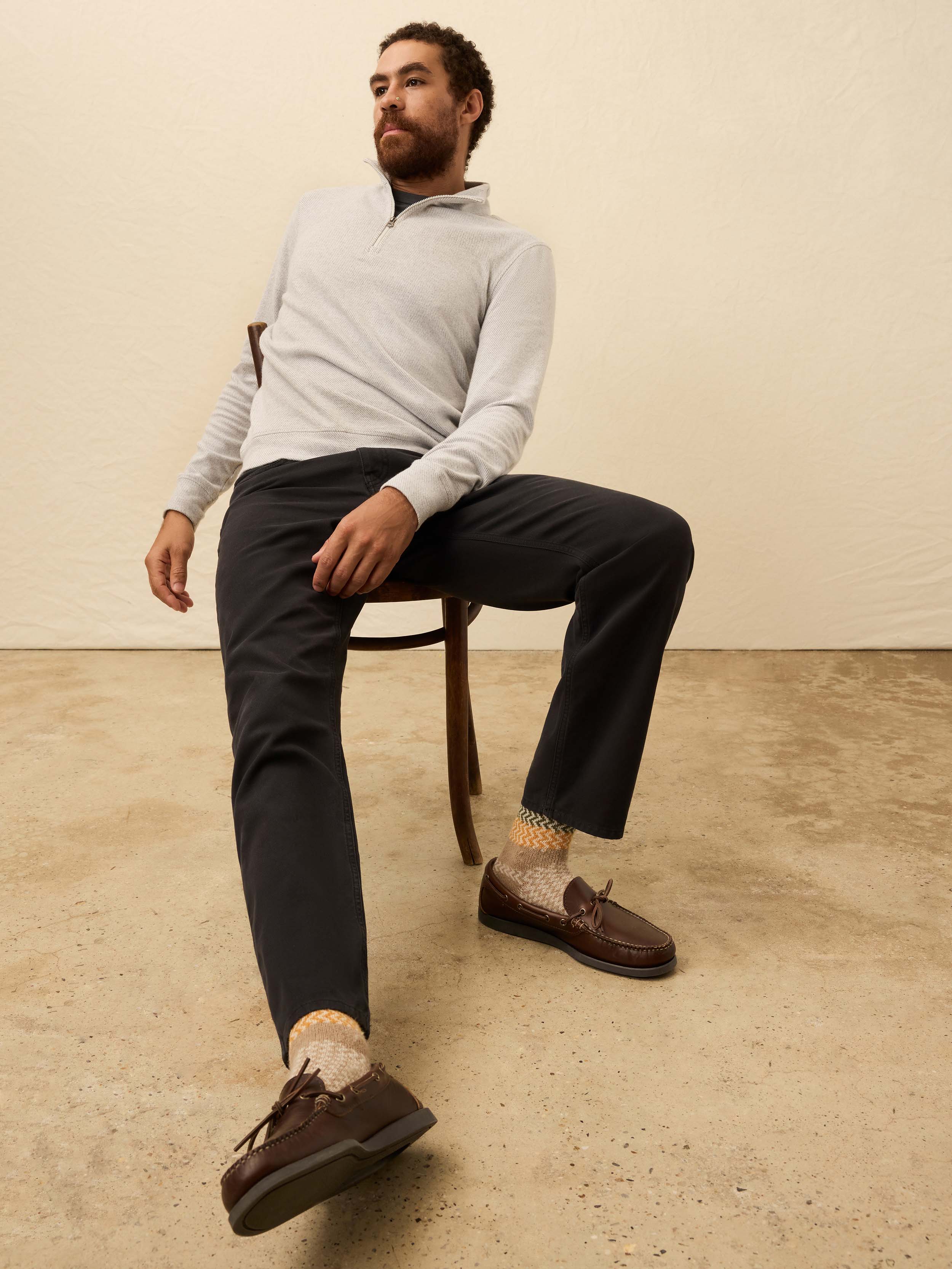 Legend Sweater Quarter Zip - Light Heather Grey