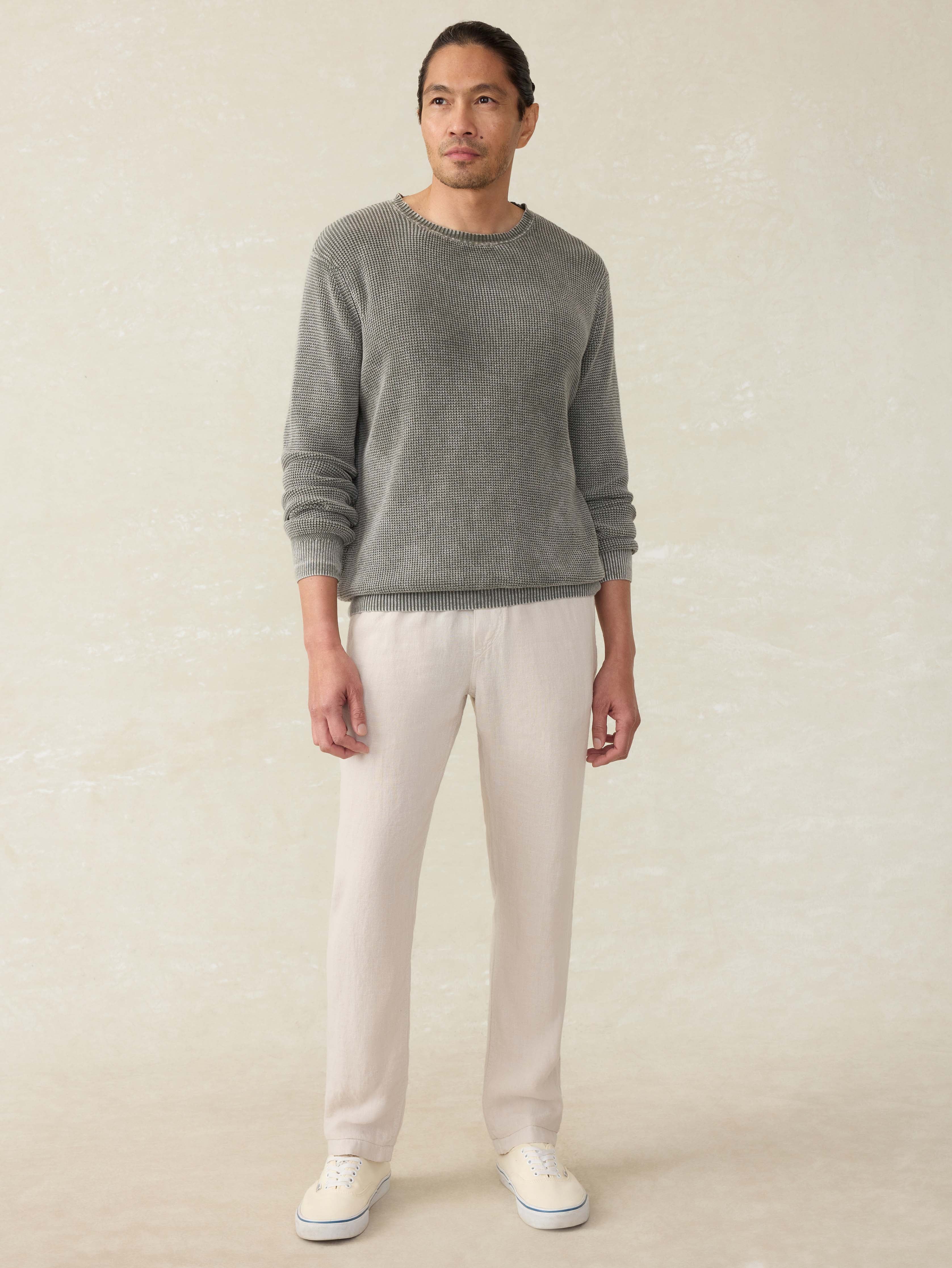 Linen Drawstring Pant - Weathered Sand