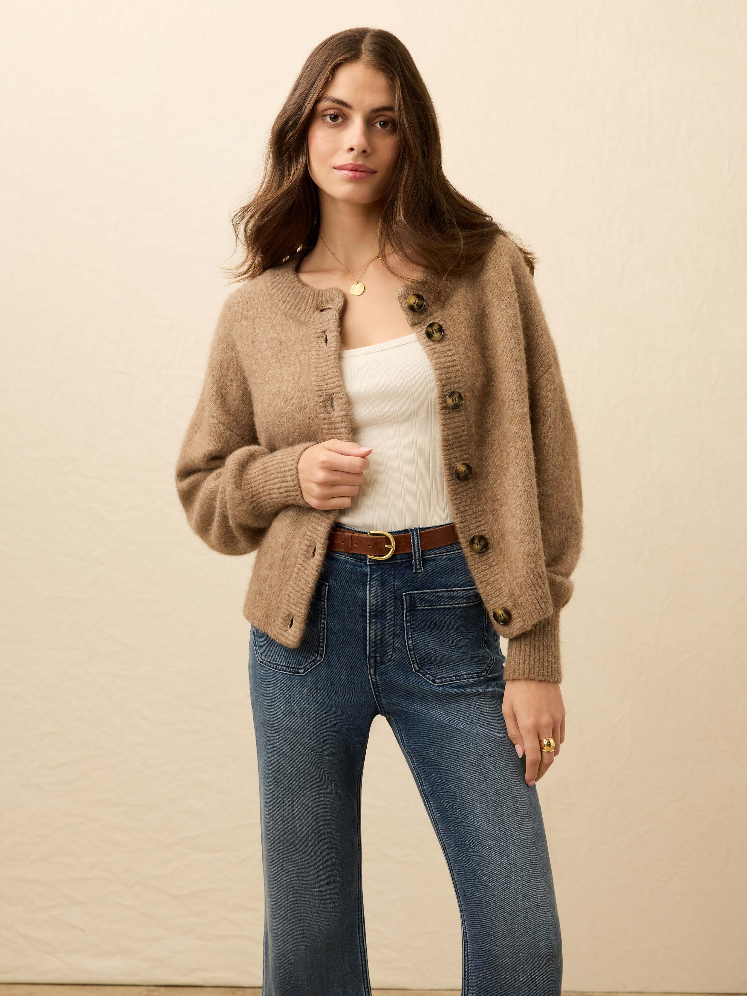 Alpine Cozy Cardigan - Toffee