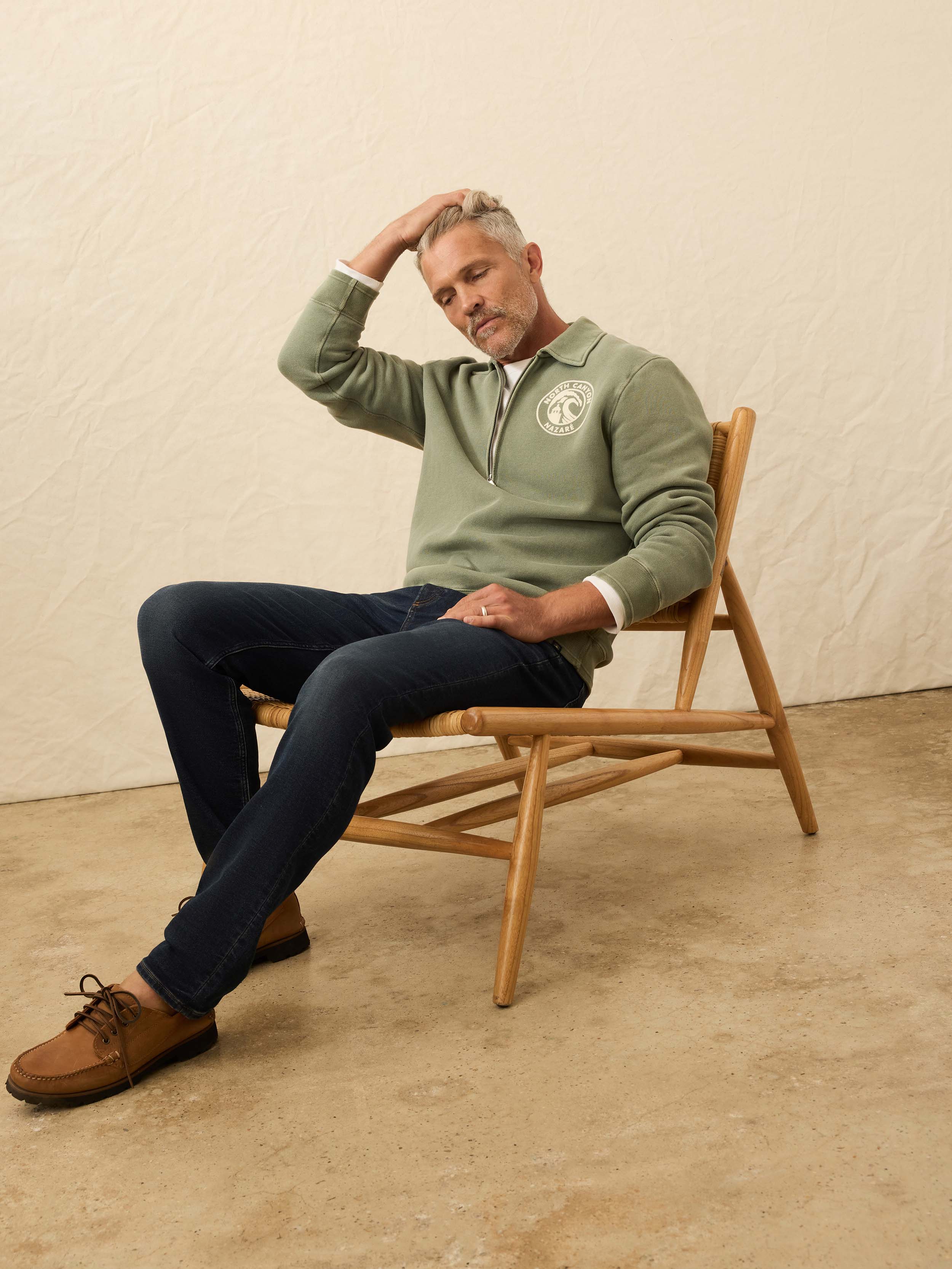 Winter Swell Quarter Zip - Mavericks Olive