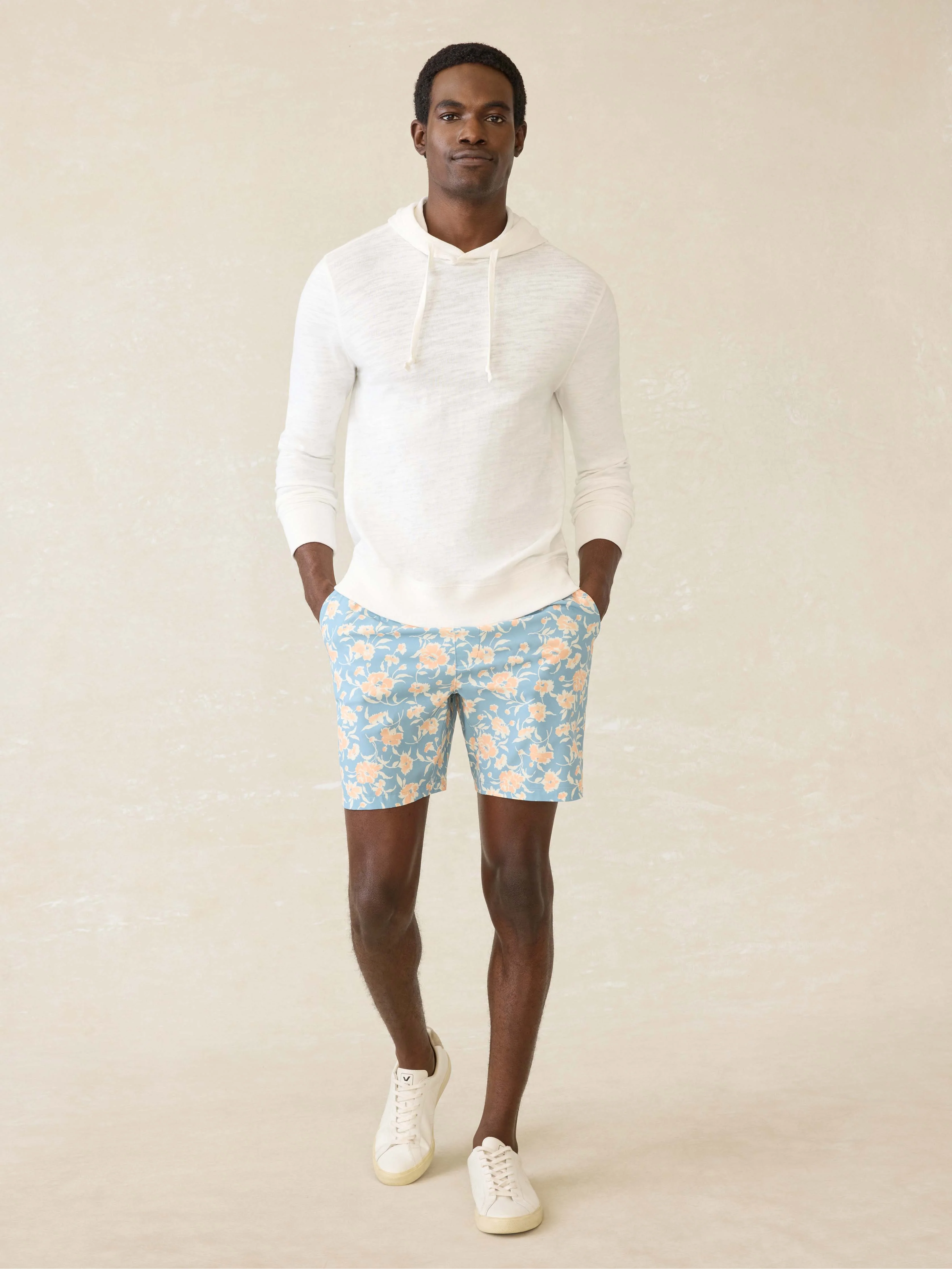 Sunwashed Slub Hoodie (Tall) - White