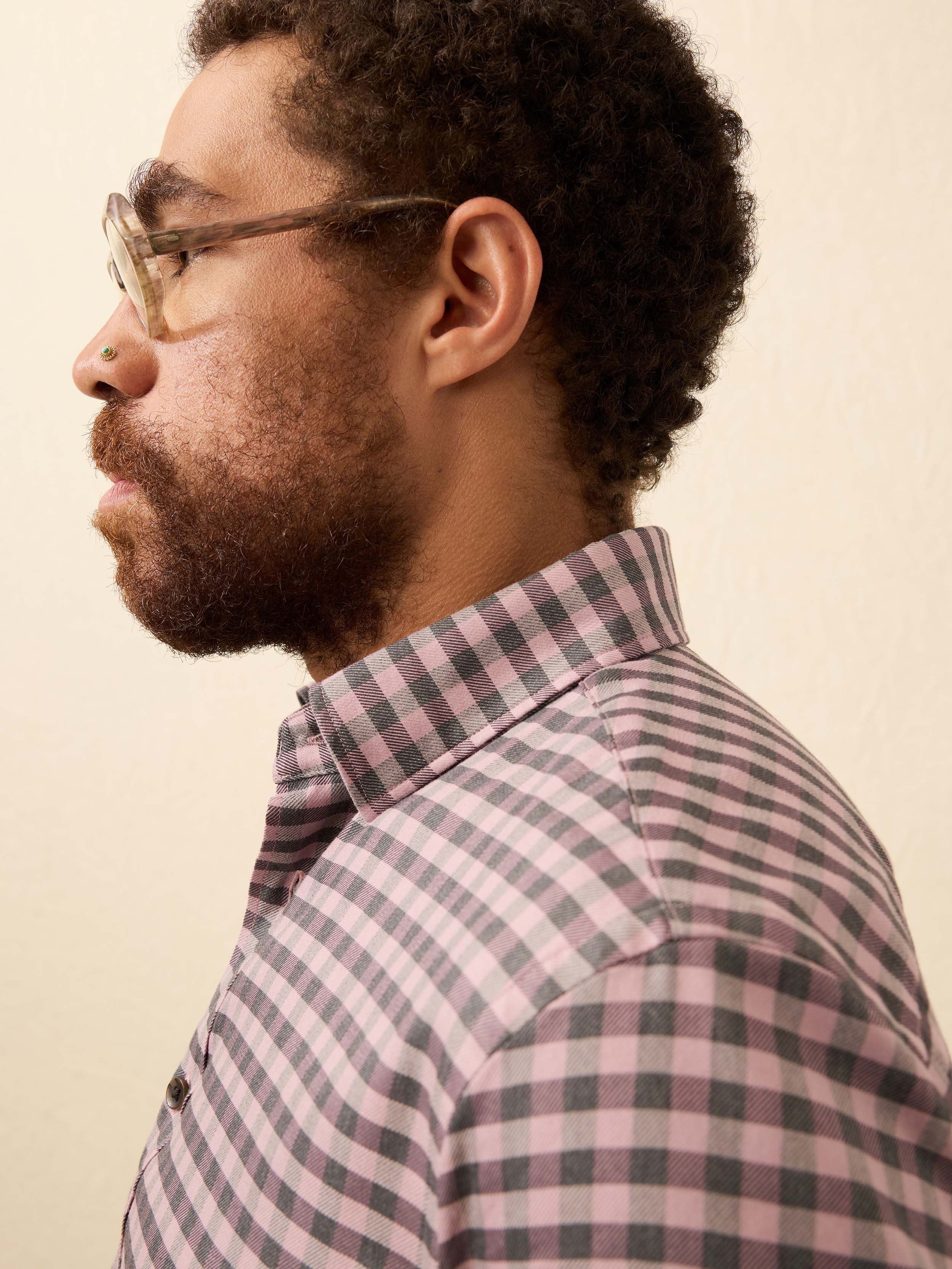 Soft Twill Movement Shirt - Charcoal Plum Gingham