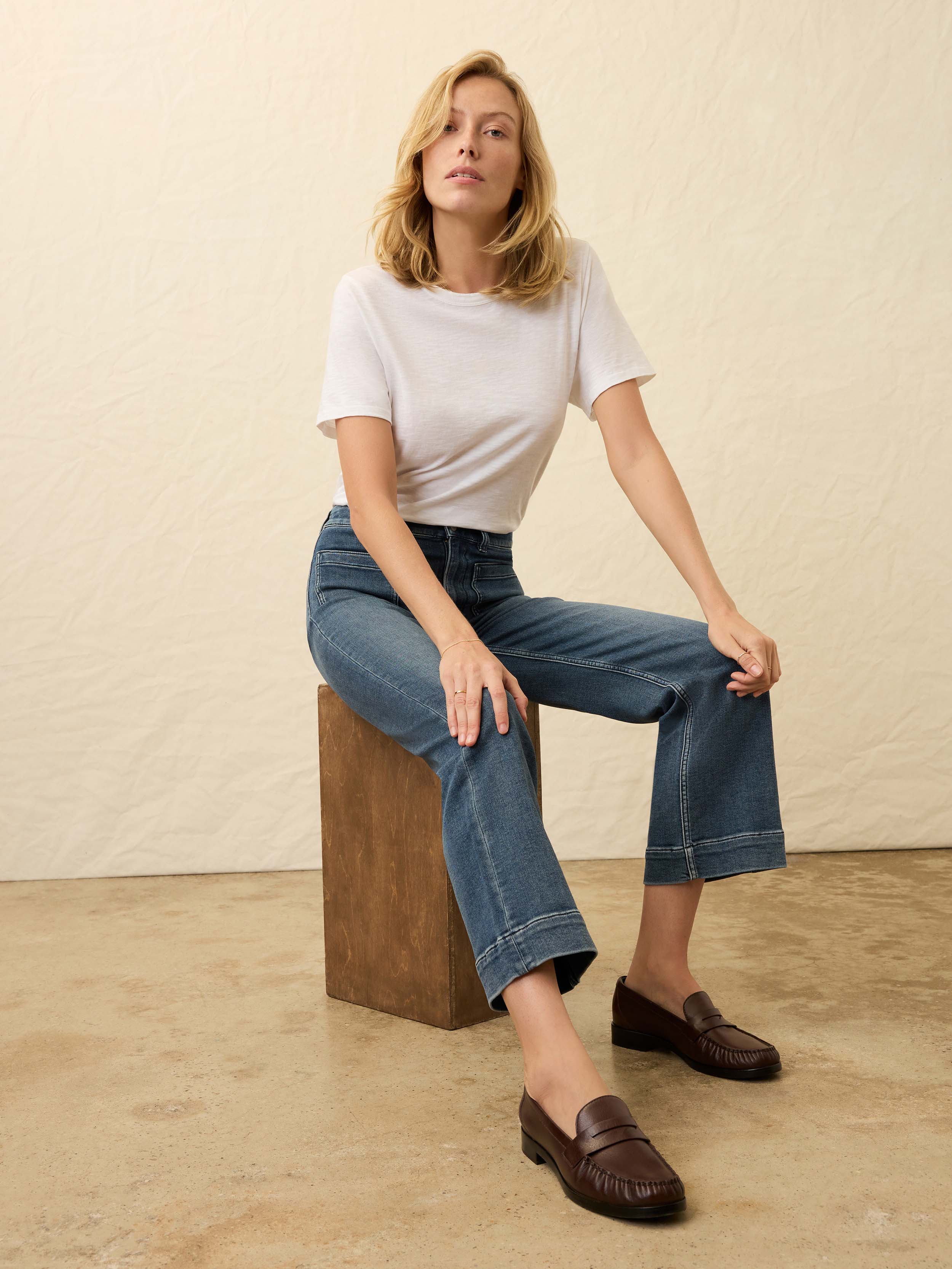 Sunwashed Essential Tee - White