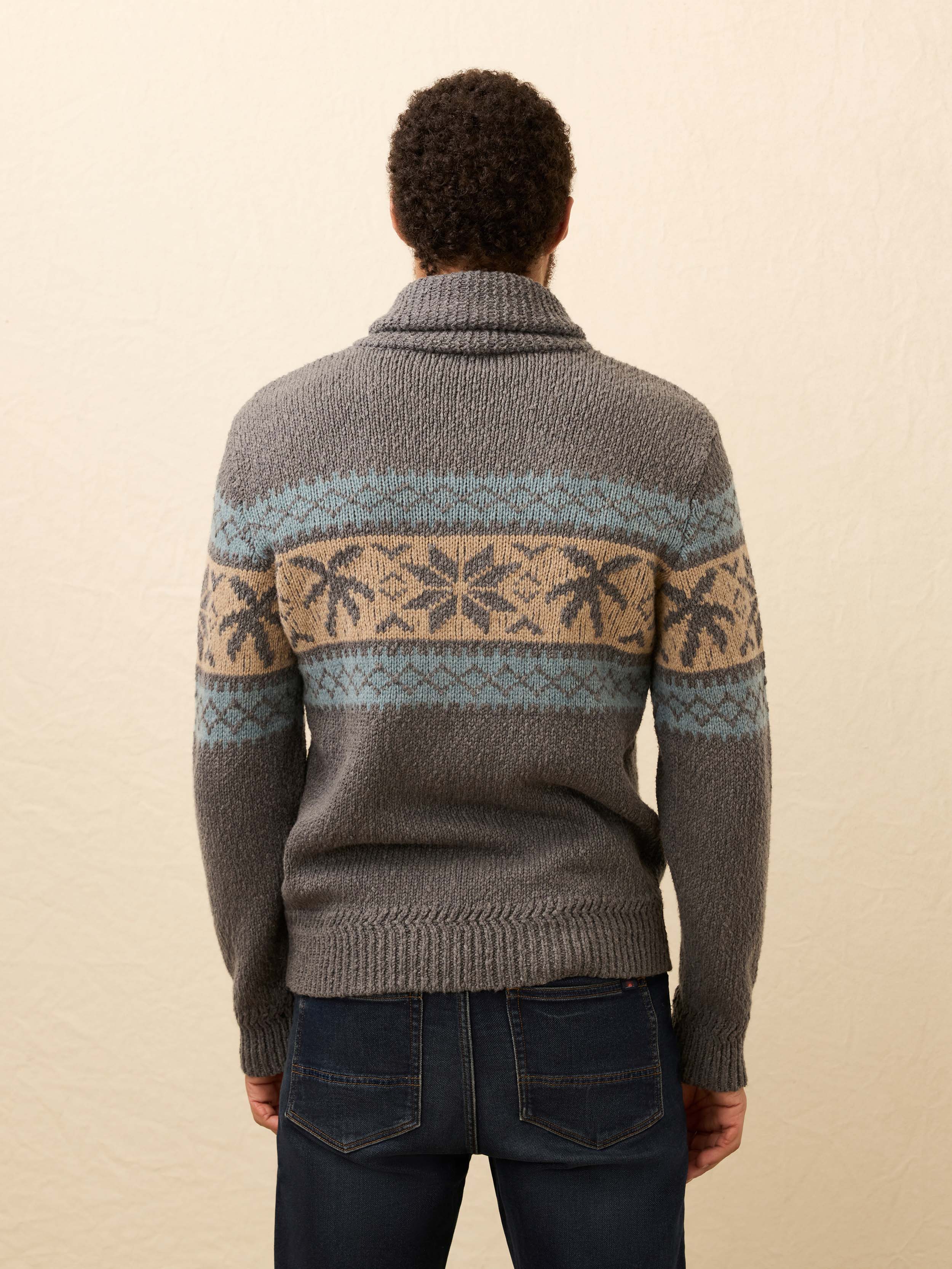 Surf To Snow Zip Cardigan - Iron Coast