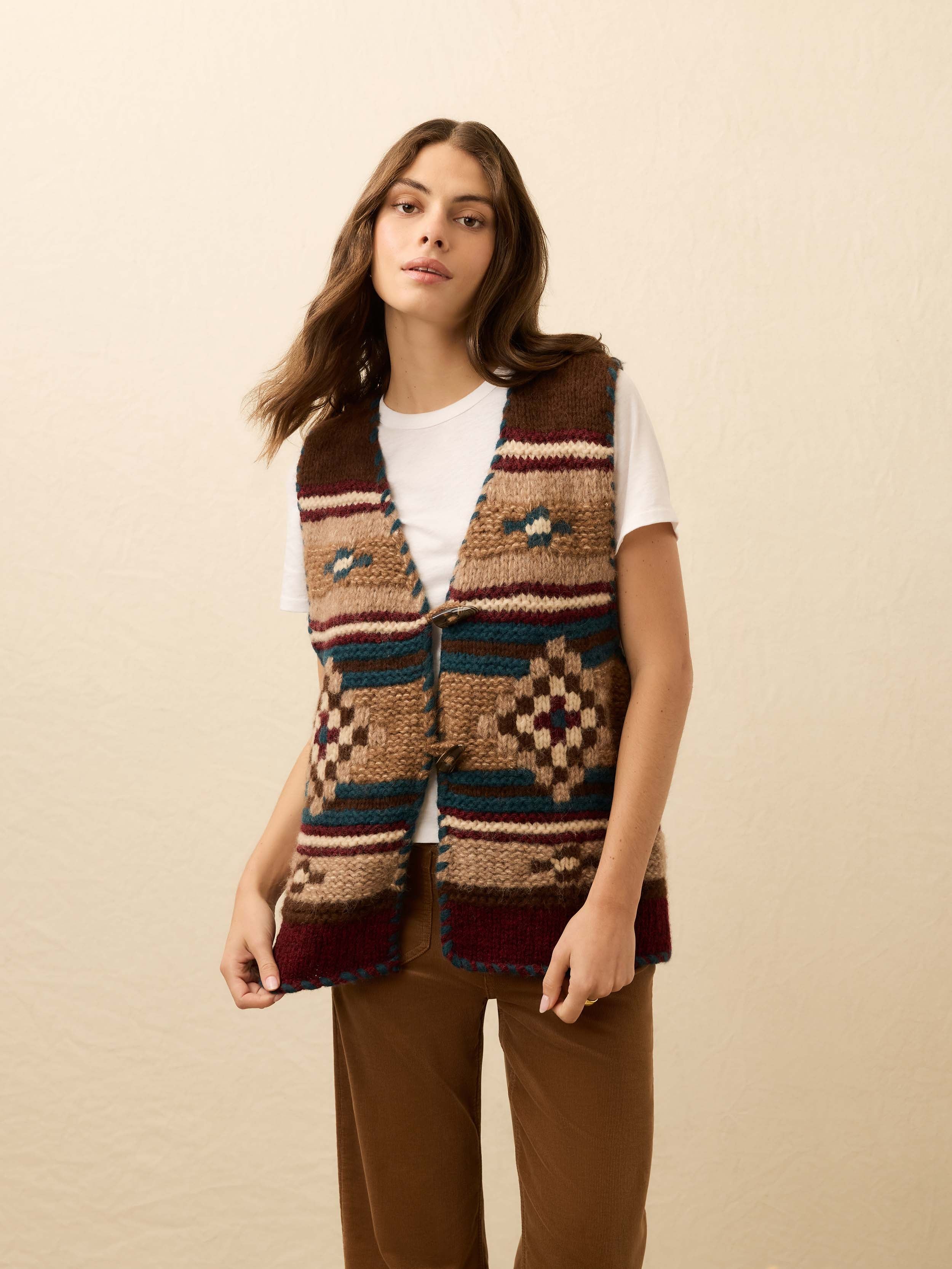 B. Yellowtail Hand Knit Sweater Vest - Pretty Eagle