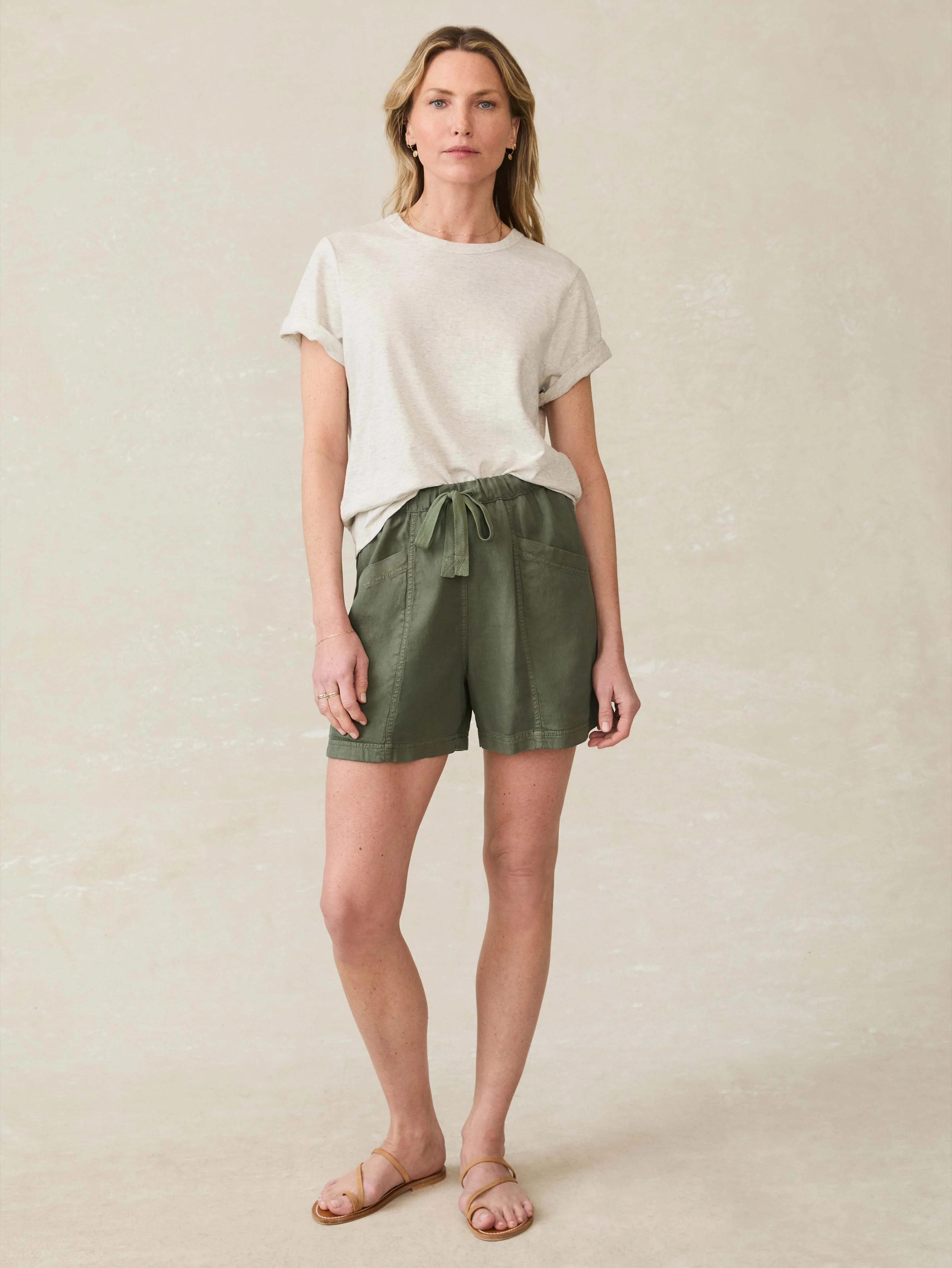 Topanga Drape Short - Thyme