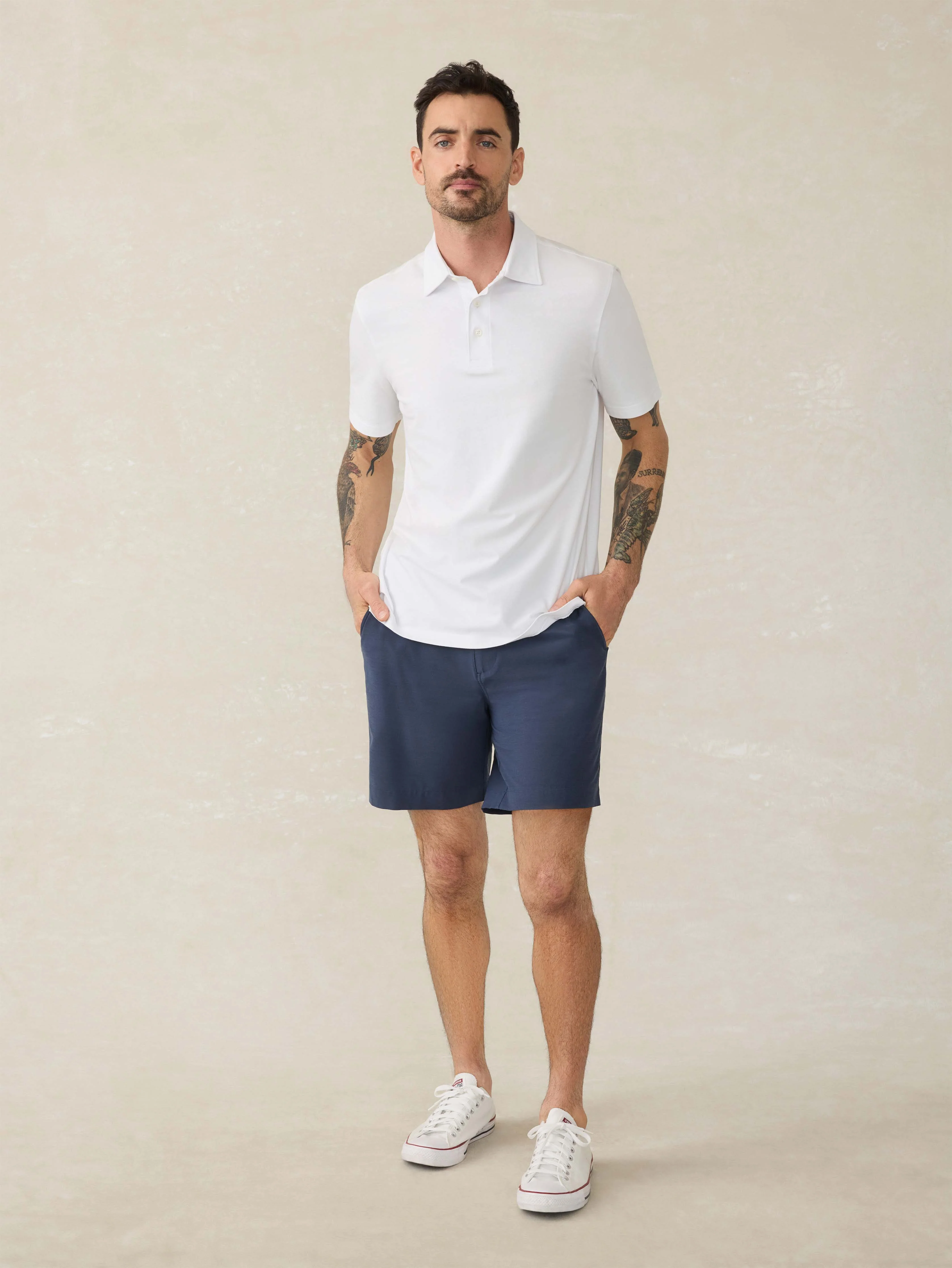 Short-Sleeve Movement™ Pique Polo - Pure White