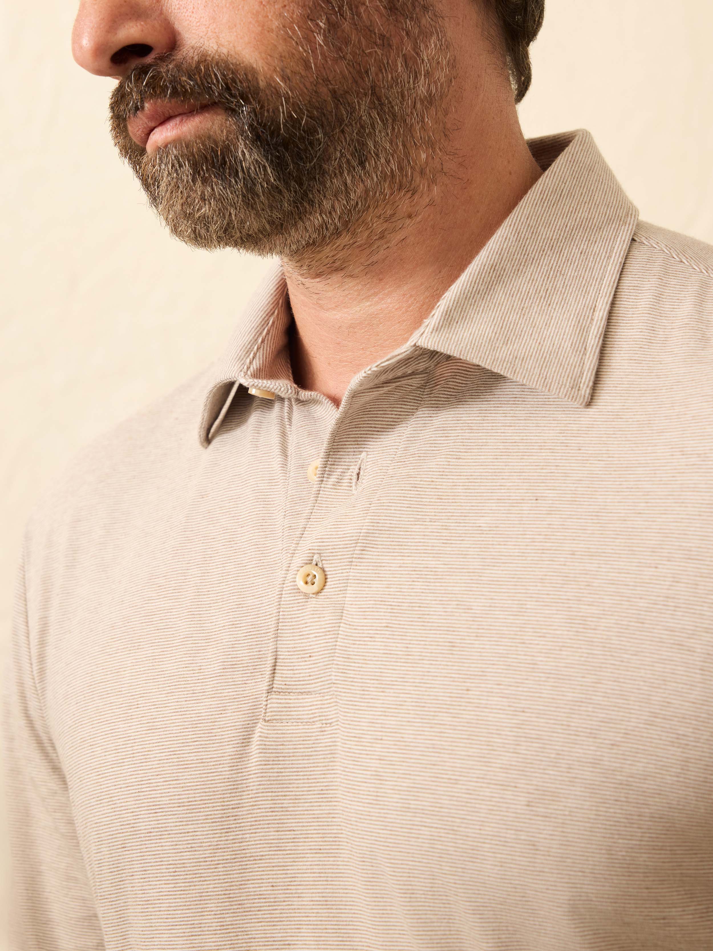 Long-Sleeve Movement™ Polo - Mountain Bark Feeder