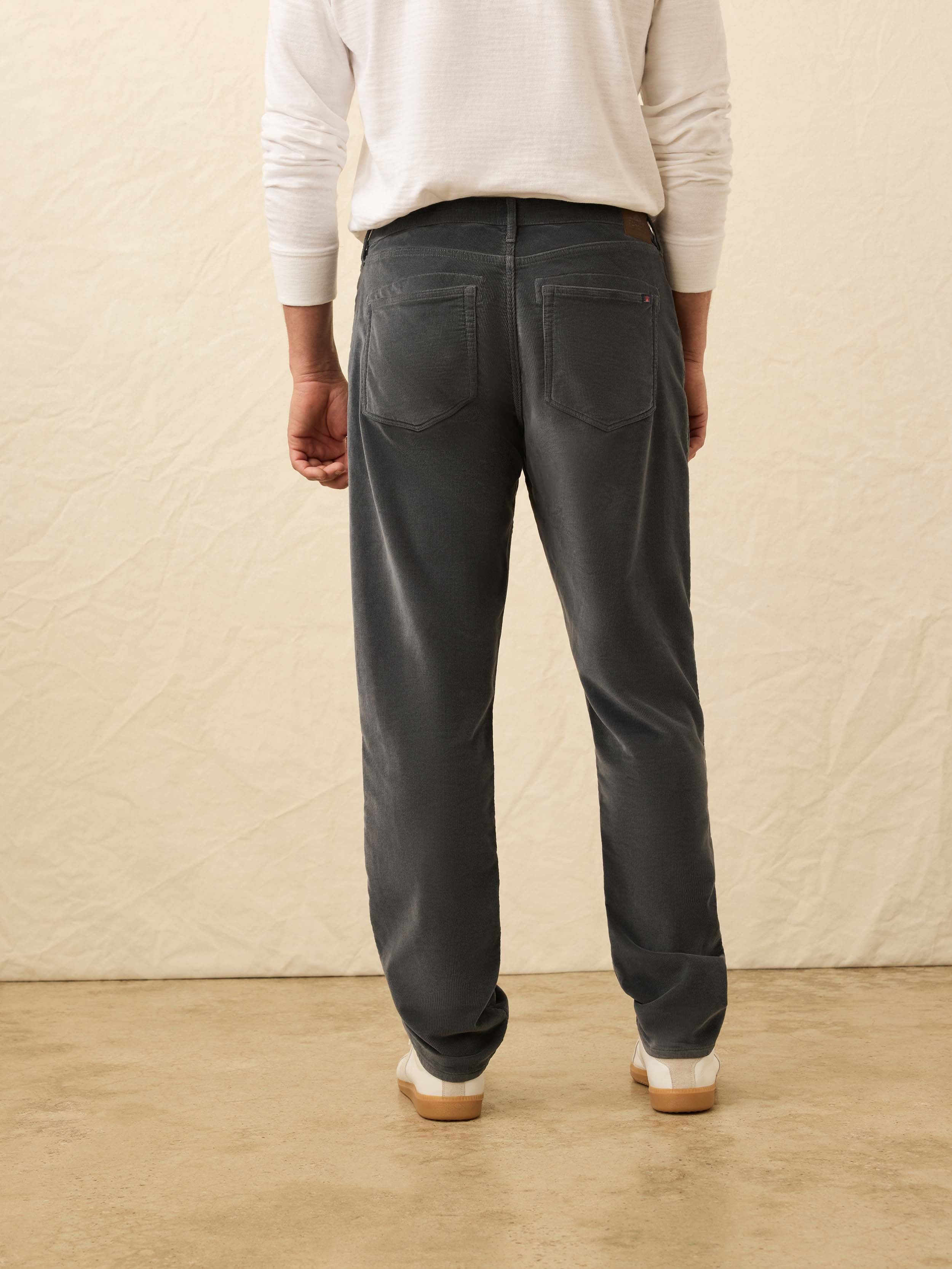 Stretch Terry Corduroy 5-Pocket Pant - Steel River