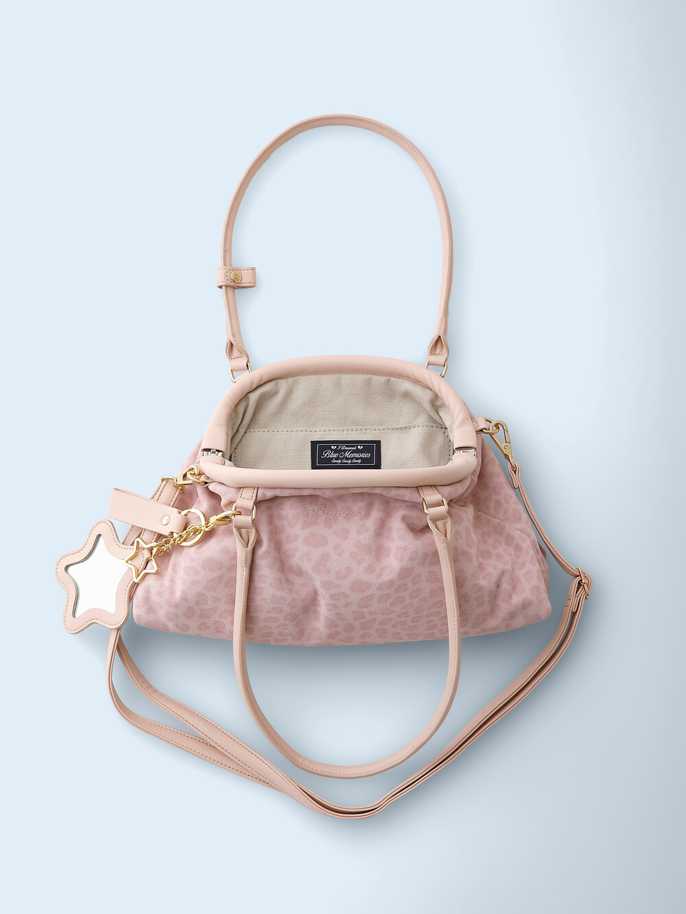 Washed Leopard Dumpling Bag Pink