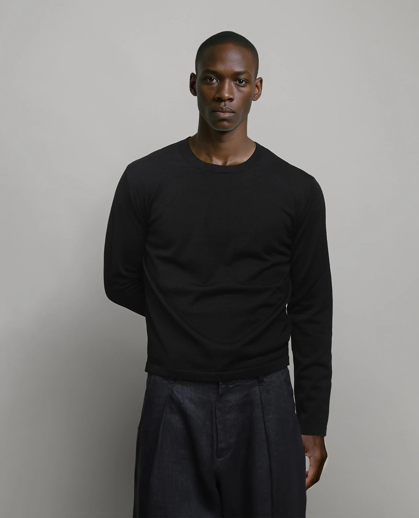 THE KNITTED LONG SLEEVE - PUNTO NERO