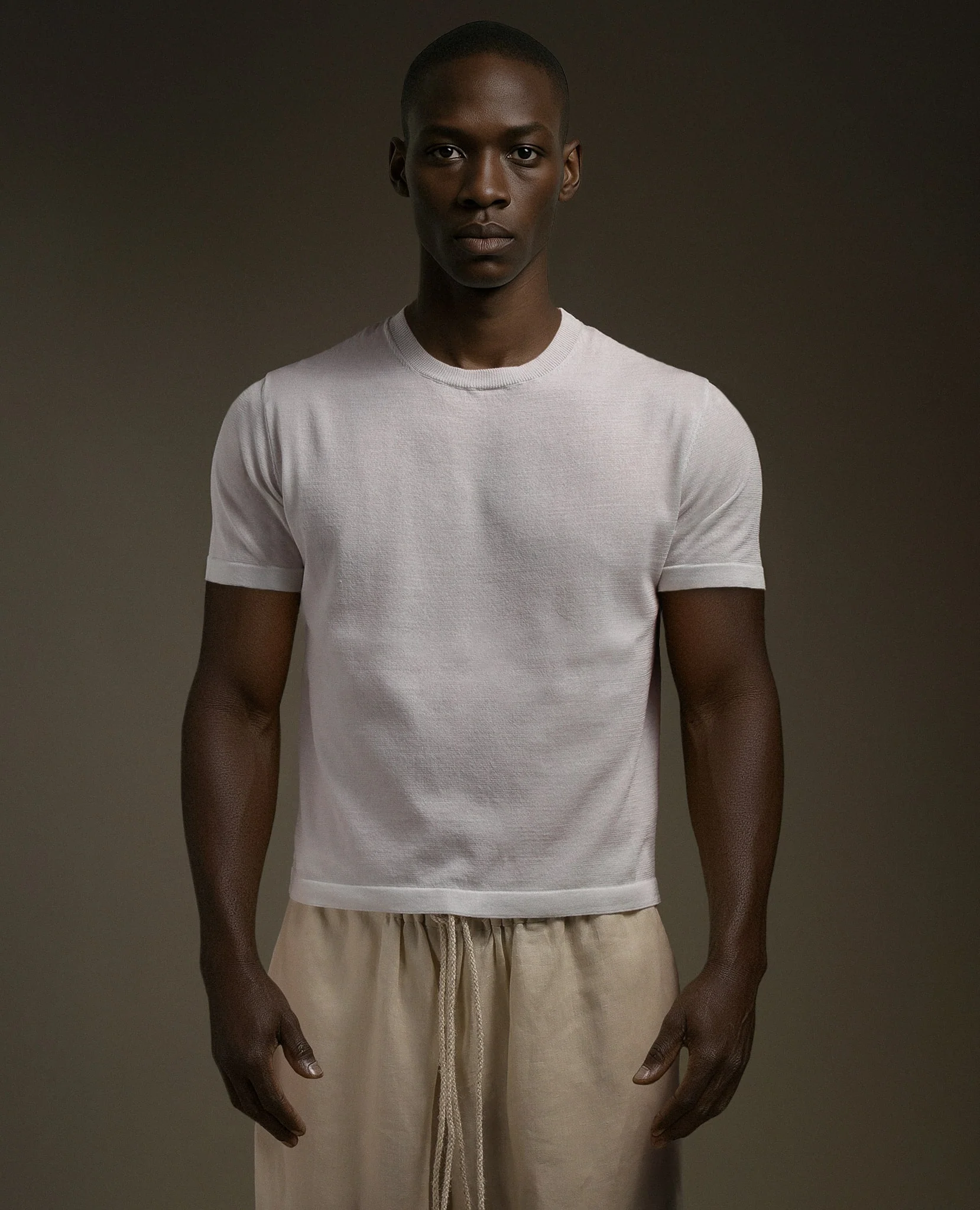 THE KNITTED TEE - PUNTO BIANCO