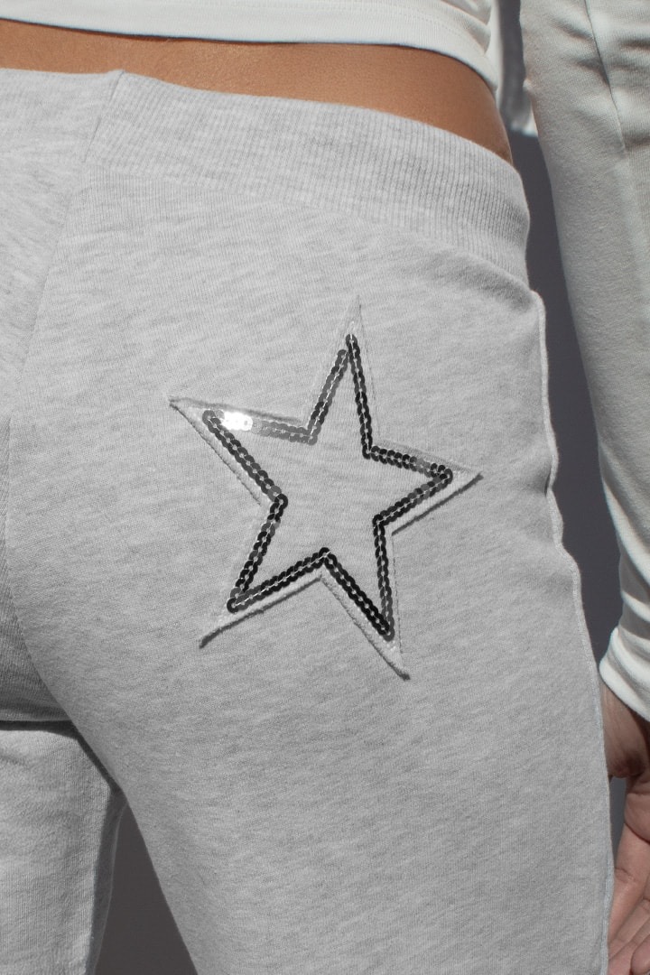 Wide-leg joggers with stars