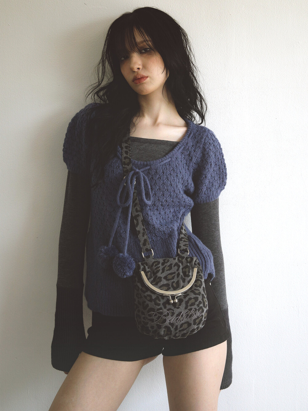 Leopard Bao Bag Charcoal