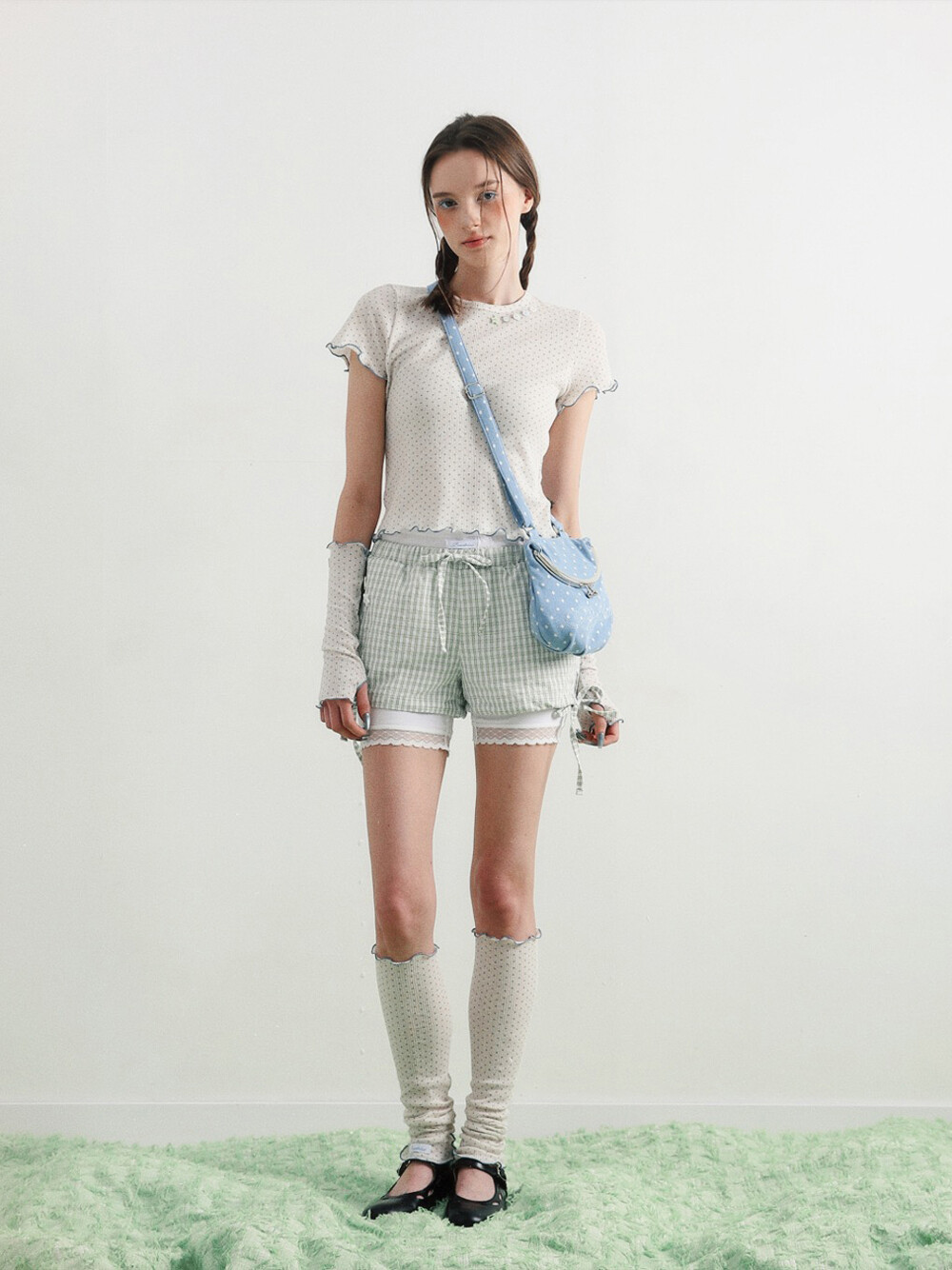 Dot Cozy Bao Bag Skyblue