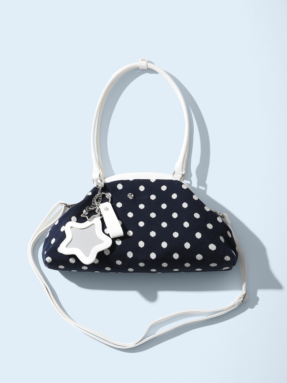 Dot Cozy Dumpling Bag Navy