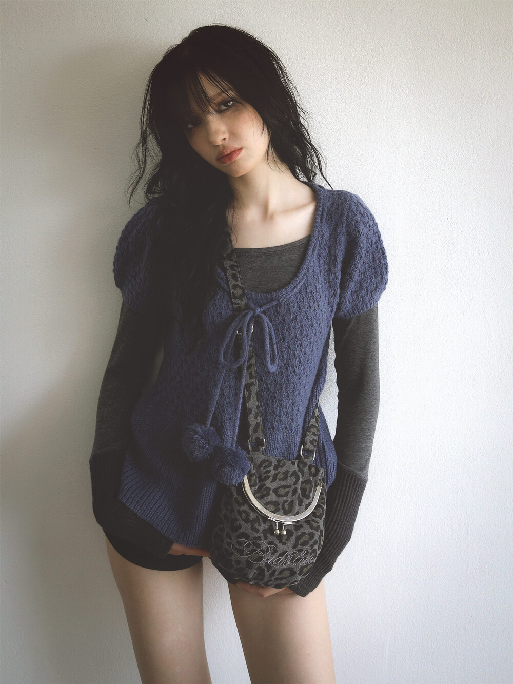 Leopard Bao Bag Charcoal