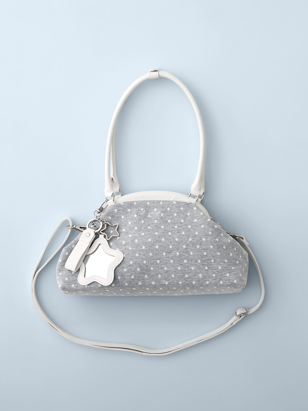 Dot Cozy Dumpling Bag Gray