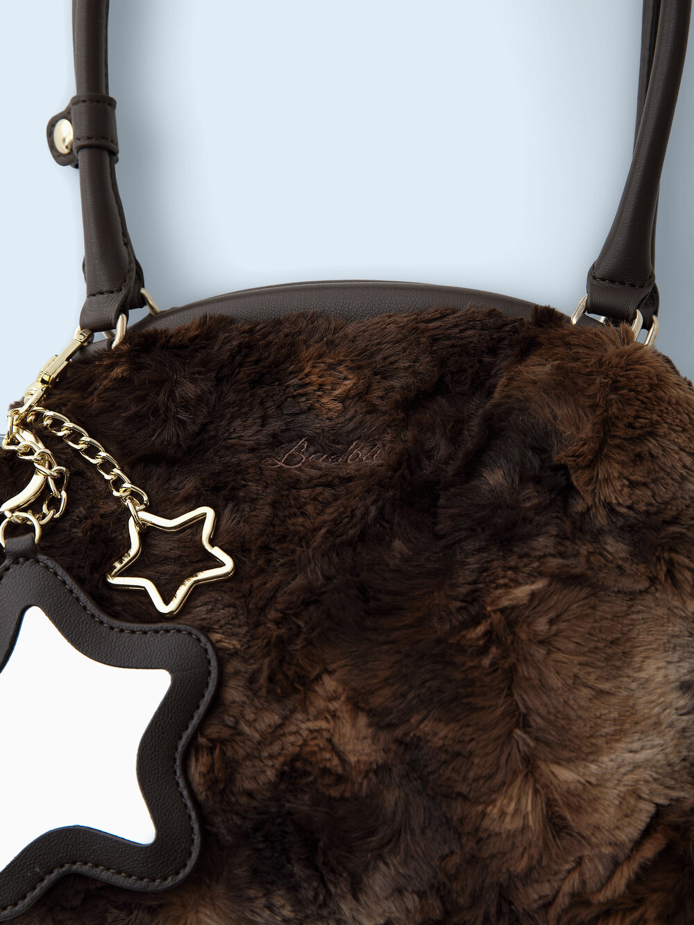 Eco Fur Dumpling Bag Brown