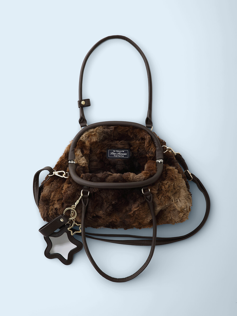 Eco Fur Dumpling Bag Brown