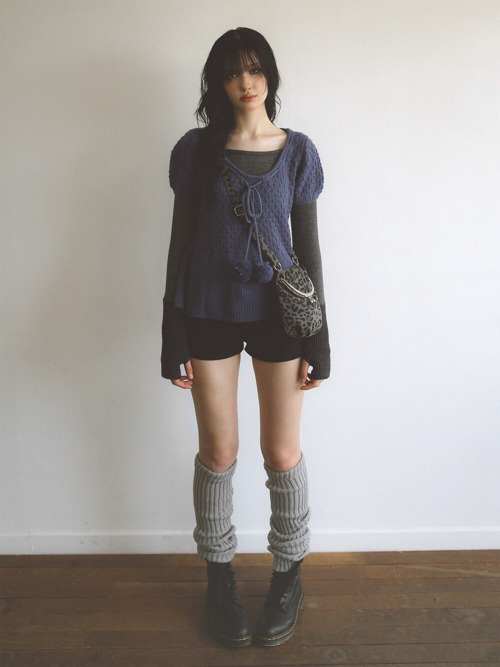 Leopard Bao Bag Charcoal