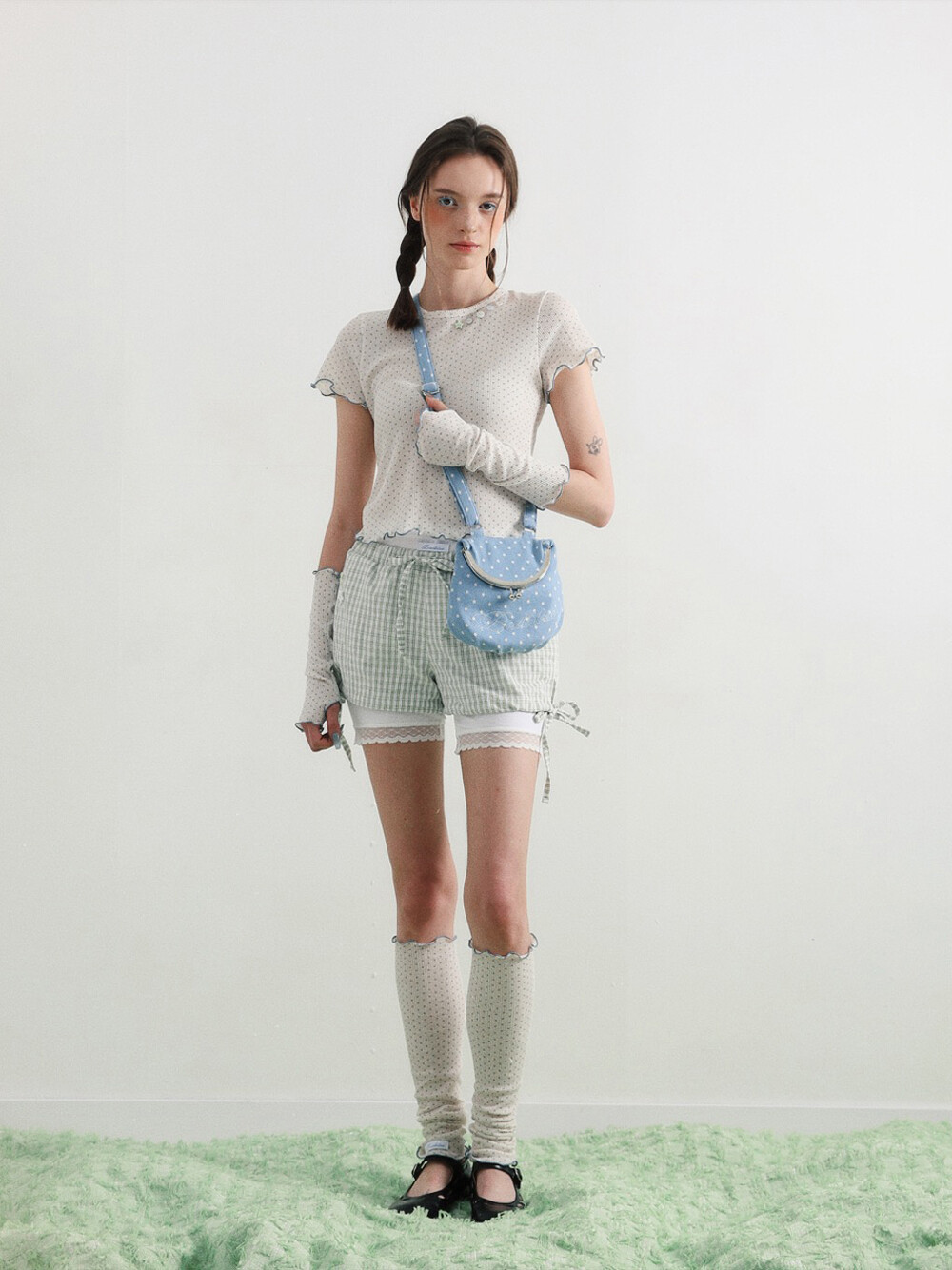 Dot Cozy Bao Bag Skyblue