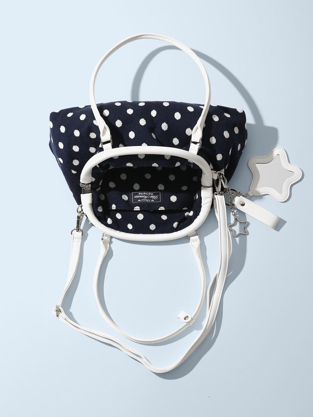 Dot Cozy Dumpling Bag Navy