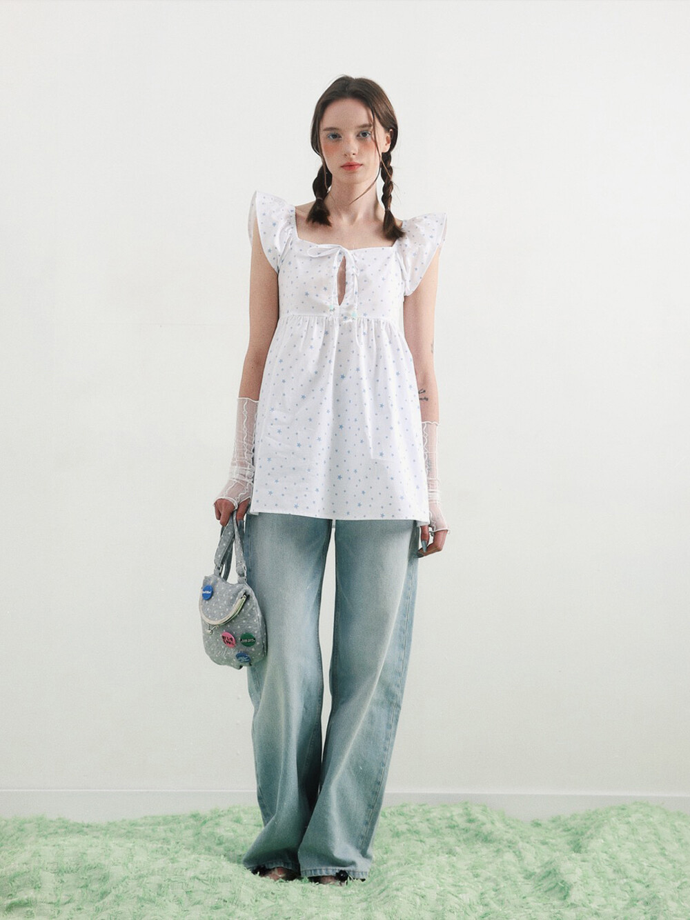 Dot Cozy Bao Bag Gray