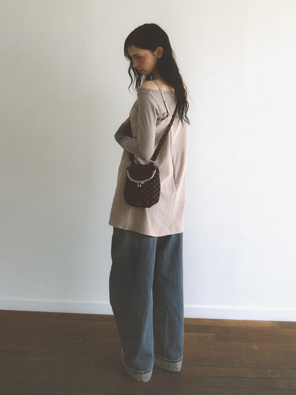 Dot Cozy Bao Bag Brown