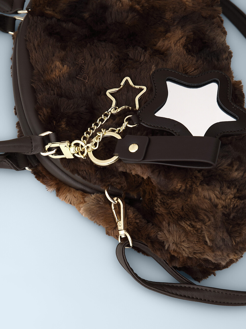 Eco Fur Dumpling Bag Brown