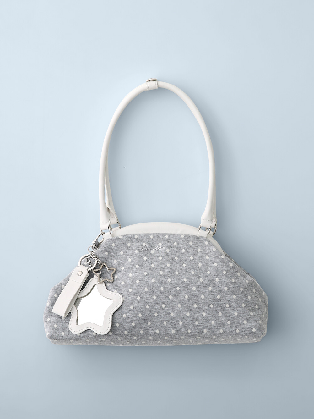 Dot Cozy Dumpling Bag Gray