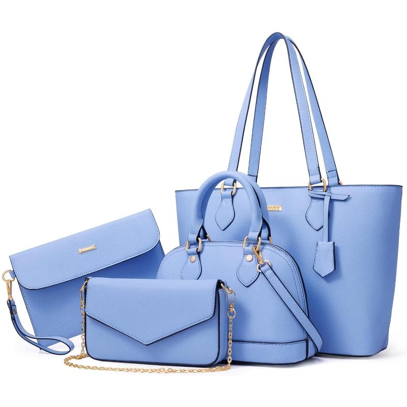 BAGSURE 4PCS Women’s Purse Set – Fashion Tote, Crossbody & Wallet Combo, Elegant Handbags Perfect Gift For Christmas Durable Organizer