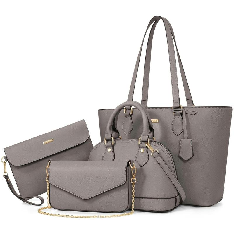 BAGSURE 4PCS Women’s Purse Set – Fashion Tote, Crossbody & Wallet Combo, Elegant Handbags Perfect Gift For Christmas Durable Organizer