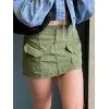 Cargo Pocket Micro Mini Skirt