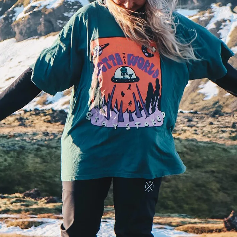 Summer Retro Surf Printed Casual Tee