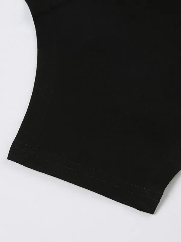 Asymmetric Contrast Tank Top