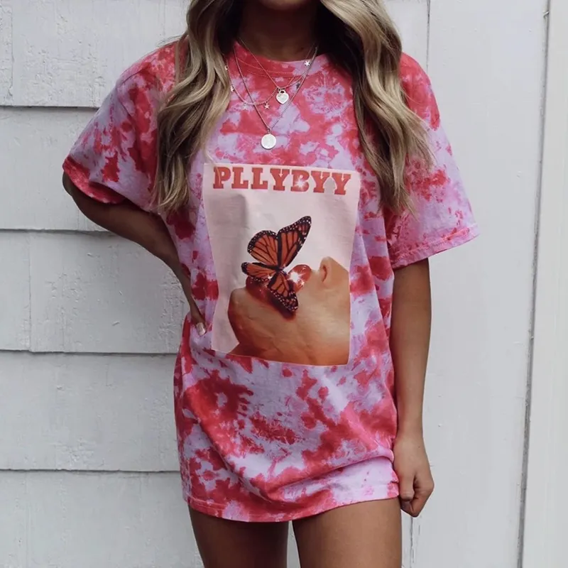 Vintage Round Neck Short Sleeve Printed T-shirt