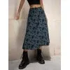 Floral Print Midi Skirt