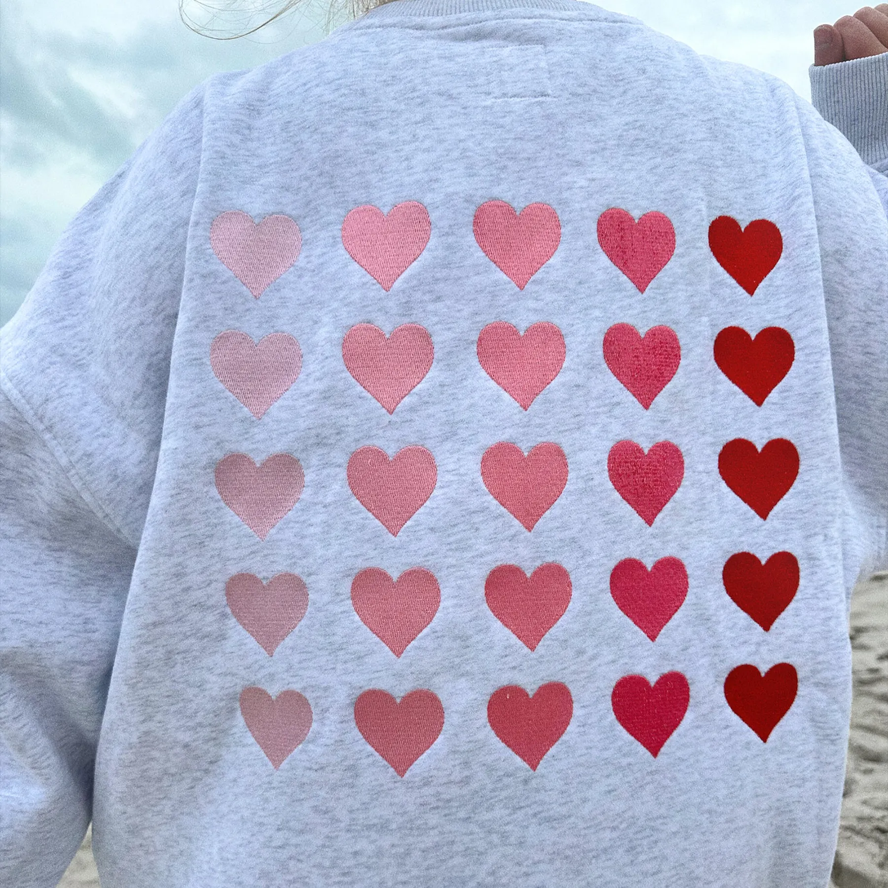 Ombre Hearts Sweatshirt