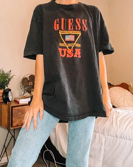 Printed Round Neck Casual Basic T-shirt Wq42