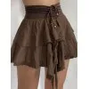 Vintage Lace High Waist Mini Skirts