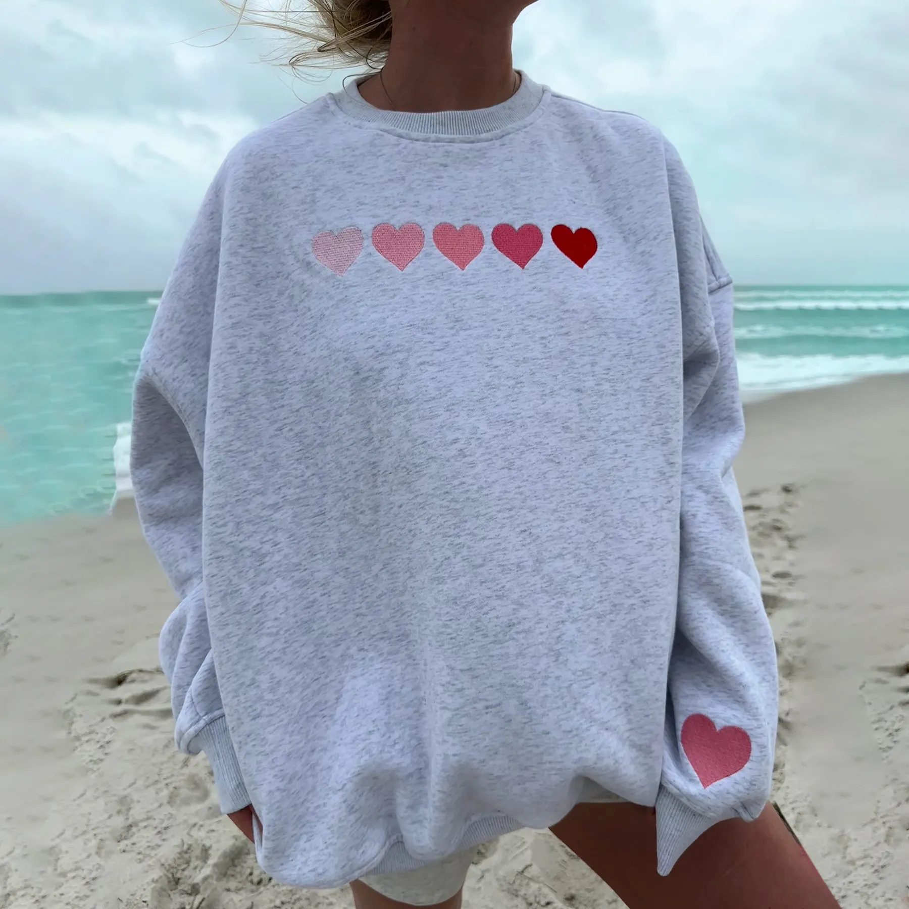 Ombre Hearts Sweatshirt