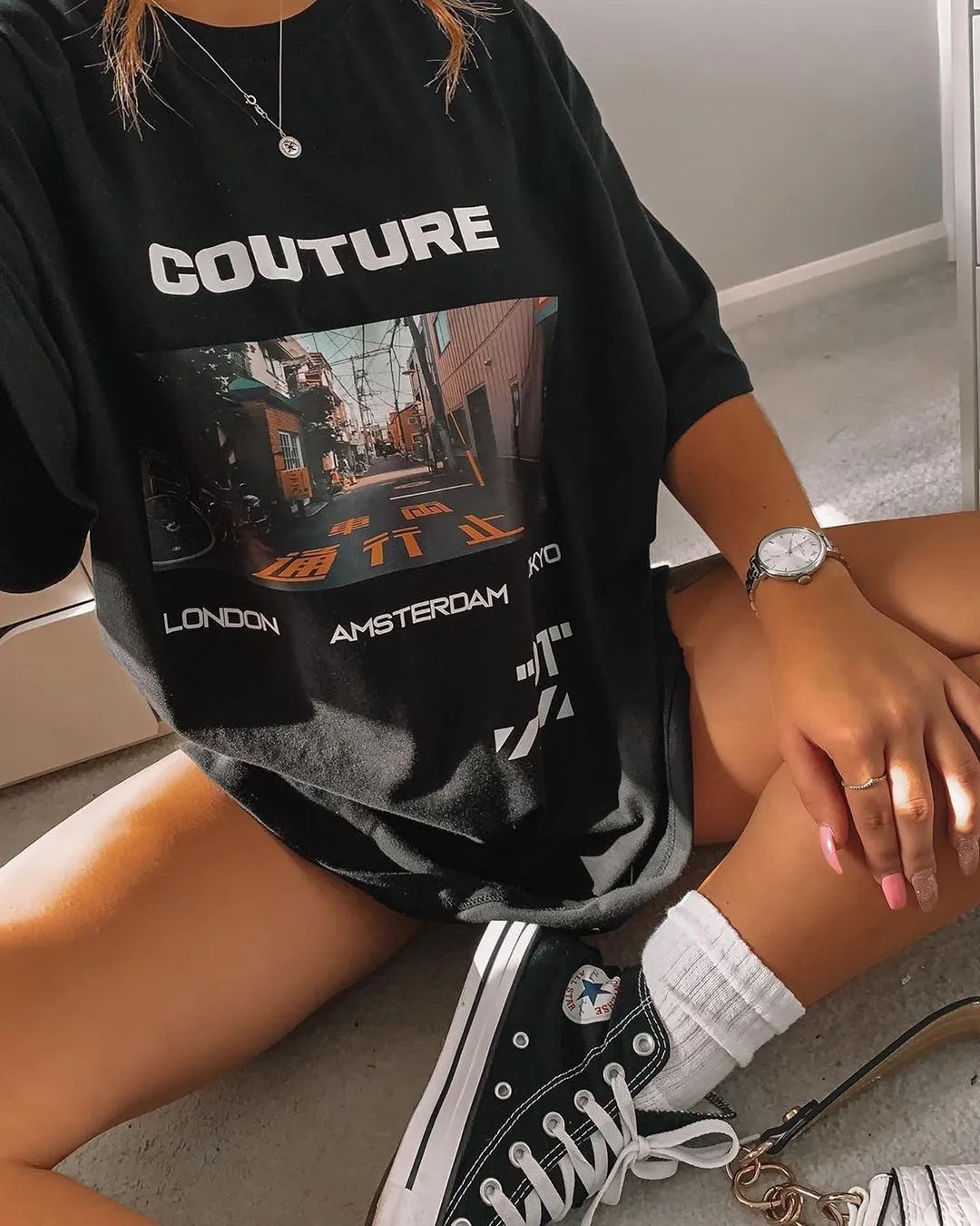 Modern Casual Printed Color Short Sleeve Shirt