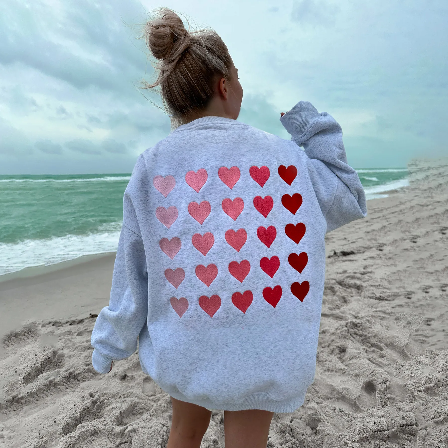 Ombre Hearts Sweatshirt
