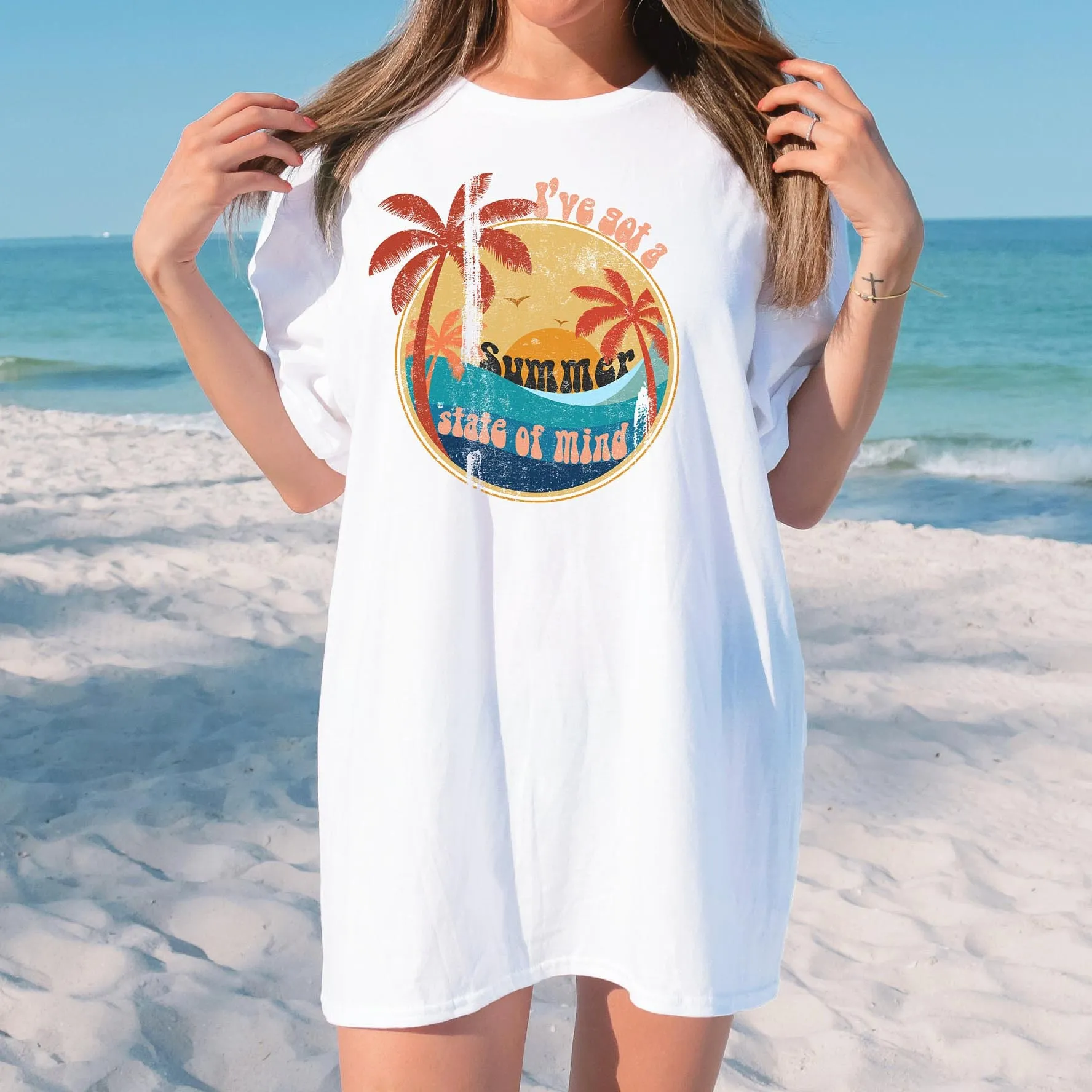 Women's I've Got A Summer Print Loose T-Shirt