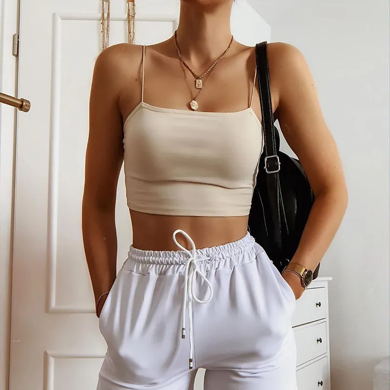 Spring and summer 2020 new style street solid color camisole